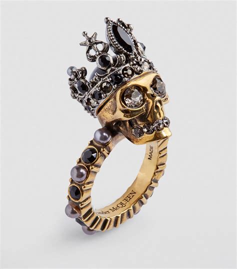 alexander mcqueen skull charm ring